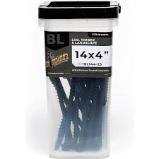 Big Timber Bl144-25 #14 x 4 in. Hex Head Black Log Screws 25-Pk