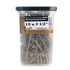 Big Timber 5015782 No.10 x 3.5 in. Star Wood Screws  Bronze - 1 lbs