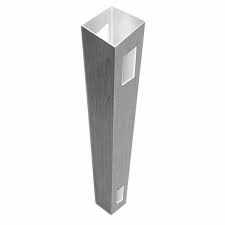 5"x5"x8' Woodgrain Gray Vinyl Line Fence post  (Close Out Product)